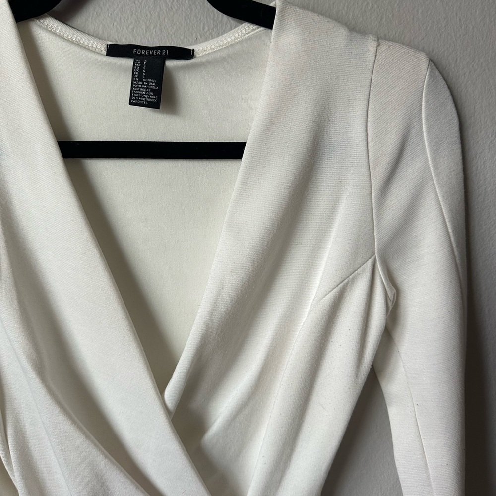 Forever 21 White Long Sleeve Dress - Picture 2 of 6